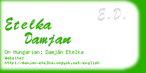 etelka damjan business card